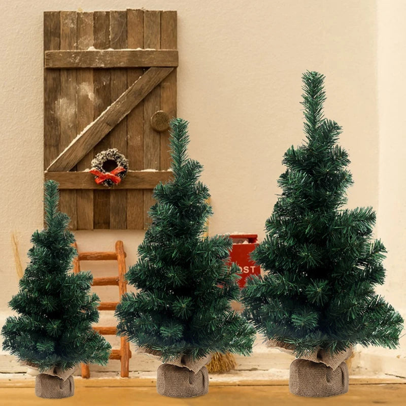 40/50/60cm Mini Christmas Tree Classic Christmas Home Decor PVC Material Tabletop Decoration Festival Family Party Supplies